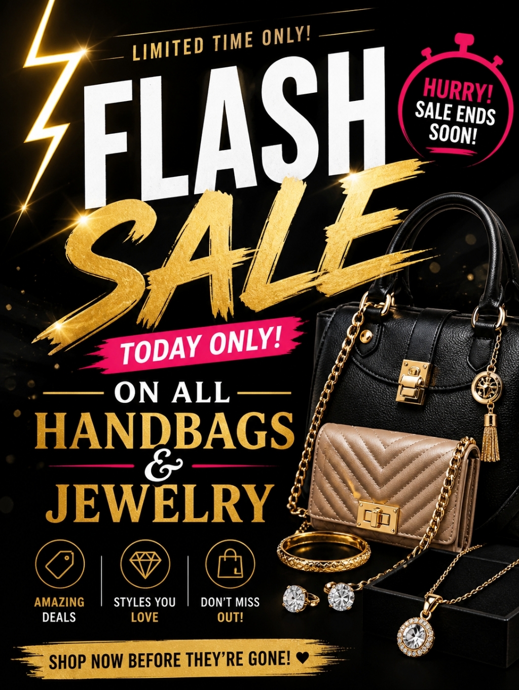 Flash Sale Handbags  Jewelry